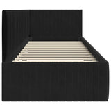 Corner Bed Frame with Headboard Black 80 x 200 cm Velvet 42016251
