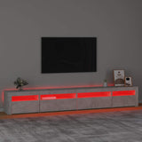 TV Cabinet with LED Lights Concrete Grey 270x35x40 cm 3152749