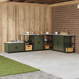 Kitchen Storage HATTEM Olive Green 60 x 50 x 92 cm Steel 874992