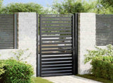 Garden Gate Lockable Black 100x180 cm Aluminium 42004149