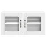 Wall Glass Cabinet LUCCA White 80 x 31 x 40 cm Engineered Wood 884944