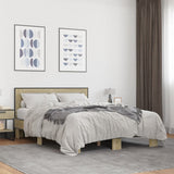 Bed Frame without Mattress Sonoma Oak 140x190 cm 3280113