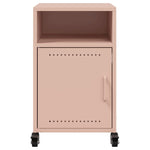 ZNTS Bedside Cabinets 2 pcs Pink 36x39x59 cm Steel 846719