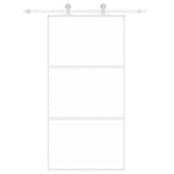 Sliding Door White 102.5x205 cm Tempered Glass and Aluminium 155206