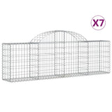 Arched Gabion Baskets 7 pcs 200x30x60/80 cm Galvanised Iron 3146073