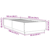 Bed Frame without Mattress Black 100x200 cm 3209717