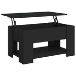 Coffee Table Black 79x49x41 cm Engineered Wood 809711