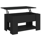 Coffee Table Black 79x49x41 cm Engineered Wood 809711