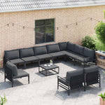 Garden Sofa Set Anthracite Steel 3379005