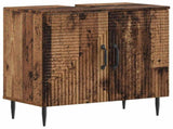 2 Piece Bathroom Cabinet Set HAARLEM Old Wood Engineered Wood 3418024