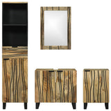 Bathroom Furniture Set with Drawer 4 pcs Brown Engineered Wood 3310044