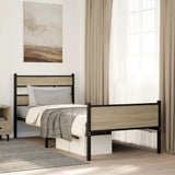 Bed Frame without Mattress Sonoma Oak 90x200 cm Engineered Wood 4017283