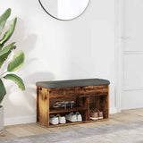 Shoe Bench Old Wood 82x32x45.5 cm Engineered Wood 857627