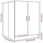 ZNTS Washing Machine Cabinet Brown Oak 71x71.5x91.5 cm 813196