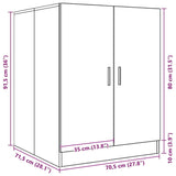 ZNTS Washing Machine Cabinet Brown Oak 71x71.5x91.5 cm 813196