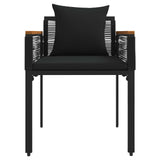 Outdoor Furniture Set with Cushion 4 pcs Black Poly Rattan 42025225
