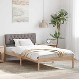Bed frame Brown and taupe 100 x 200 cm Solid pine wood 878632