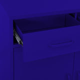 Storage Cabinet Navy Blue Steel Medium Storage Cabinet 336154