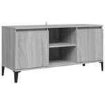 TV Cabinet with Metal Legs Grey Sonoma 103.5x35x50 cm 813162