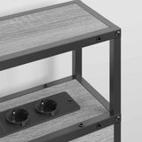 Storage Headboard with Shelf Grey sonoma 160 cm Engineered wood 859763