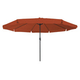 Garden Parasol Terracotta 394 x 394 x 248 cm 42003641