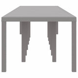 Garden Table Light Grey 400 x 100 x 73 cm Poly Rattan 3378531