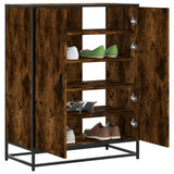 Shoe Cabinet Smoked Oak 75x38x97.5 cm Engineered Wood and Metal 3300867