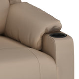Recliner Chair Cappuccino Faux Leather 348048