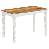 ZNTS Dining Table 110x60x76 cm Solid Wood Mango 337839