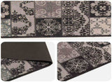 Kitchen Rug Black Mosaic 300 x 60 cm 100% Polyamide Washable 42045718