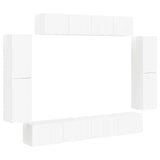 TV Cabinet 8 pcs High Gloss White 3409145