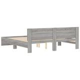 Bed Frame without Mattress Grey Sonoma 160x200 cm 3207474