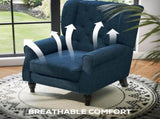 Wingback Accent Chair, Retro Upholstered Button Tufted Occasional Chair for Living Room and Bedroom, T3398P343468