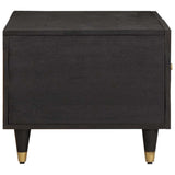 Coffee Table Black 80 x 50 x 40 cm Solid Mango Wood 4018813