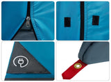 Camping Tent Set Folding 2 pcs Blue Taffeta and Fabric 3337172