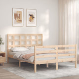 Bed Frame without Mattress Double Solid Wood 3193961