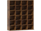 CD Storage Unit with Adjustable Shelves, 89 x 130.5 cm, Rustic Brown T3398P553227