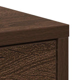 Sideboard with Drawer Brown Oak 80x34x76 cm Engineered Wood 861541