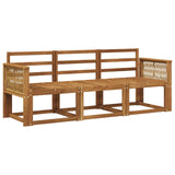 Outdoor Sofa Set 3 pcs Natural Solid Acacia Wood 3384955