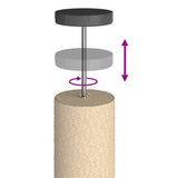 Floor-to-Ceiling Cat Tree with Sisal Post Light Grey 257-283 cm 42053500