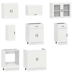 ZNTS 8 Piece Kitchen Cabinet Set Kalmar White Engineered Wood 3314841