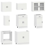 ZNTS 8 Piece Kitchen Cabinet Set Kalmar White Engineered Wood 3314841