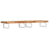 Basin Shelf Wall Mounted Steel and Solid Wood Acacia 3302752