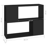 TV Cabinet Black 80x24x63 cm Engineered Wood 809117