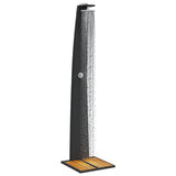 Outdoor Shower Black 55x60x224 cm Poly Rattan and Acacia Wood 368209