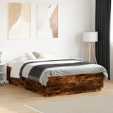 Bed Frame without Mattress Smoked Oak 120x190 cm Small Double 3209748