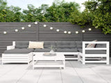 7 Piece Garden Sofa Set White Solid Wood Pine 3250917