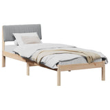 Bed frame Brown and light grey 80 x 200 cm Solid pine wood 878709