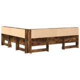 Storage Headboard with Shelf Smoked Oak 180 cm Engineered Wood 3335513
