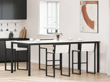 Bar Table White 200 x 100 x 105 cm Solid Pine Wood 3416328